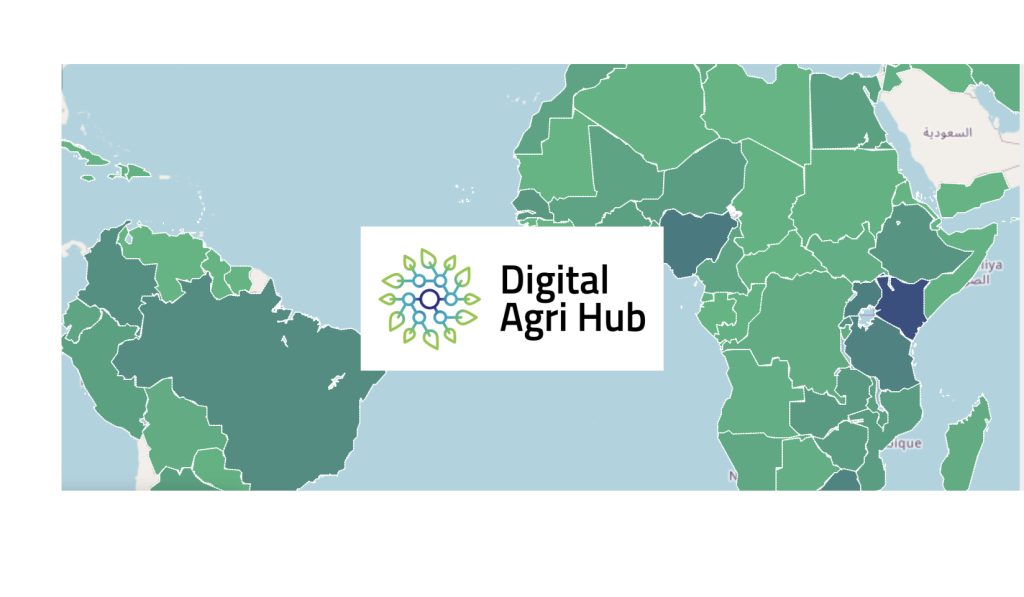 Digital Agri Hub logo and dashboard screen shot